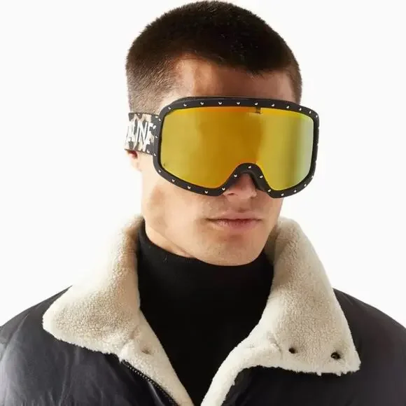 New! Celine Ski Mask C40196U 99C, Gold Mirror, Authentic display picture 1
